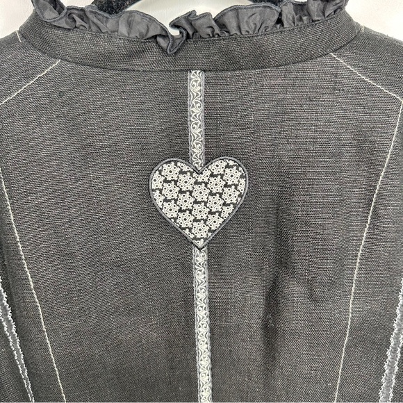 Sportalm Kibzbuhel Austria NEW Embroidered Ruffle Jacket EU SZ 44 US 12 Vintage - Picture 8 of 16